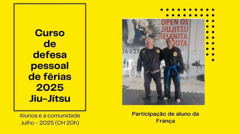 Curso de defesa pessoal com aluno vindo da França