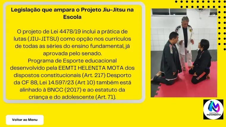 Slide com a legislação que ampara o projeto