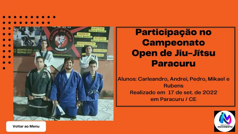 Alunos no Open de Jiu-Jitsu de Paracuru