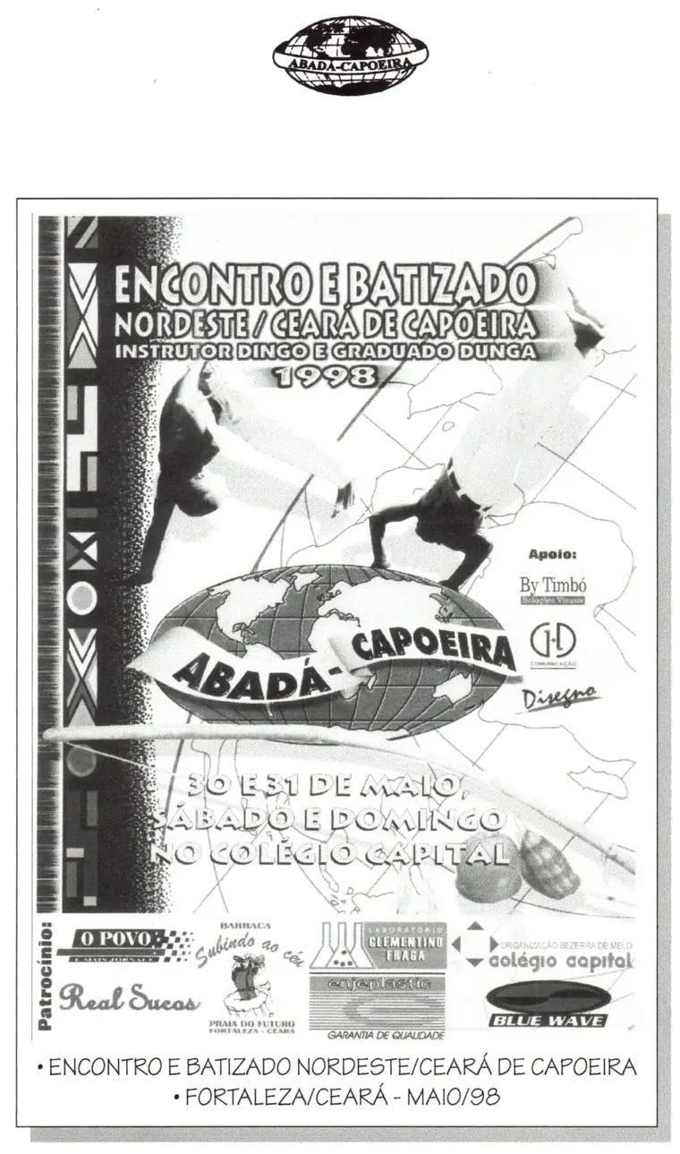 Cartaz do Encontro e Batizado Nordeste Ceará de 1998